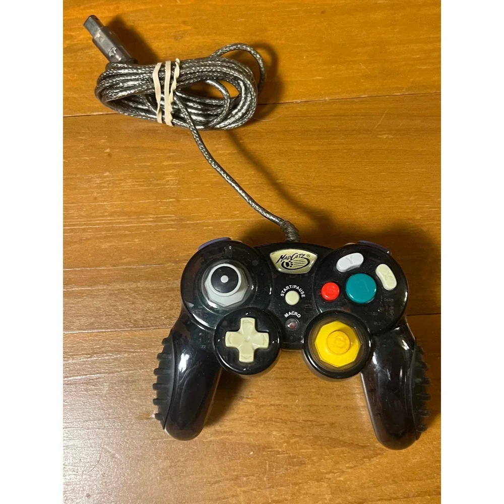 Mad Catz MicroCon Wired Controller for Nintendo GameCube Smoke Black Translucent